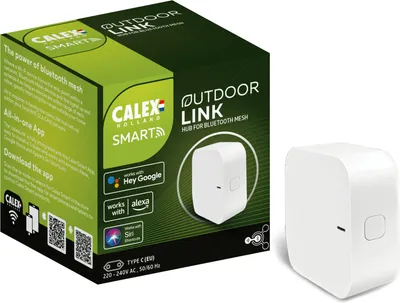 Obrázok produktu pre Calex Smart Outdoor Gateway, zásuvný rozbočovač pre inteligentné záhradné produkty, sieť Bluetooth pre záhradné osvetlenie