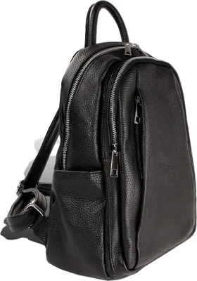 Produktbild von Toscanto Rucksack schwarz Leder Cityrucksack D2ORTM101RS