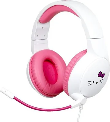 Immagine prodotto di Cuffie da gioco con cavo Konix Hello Kitty, circumaurali, PC PS5 Switch Xbox, microfono, cavo da 1,5 m, bianco e rosa