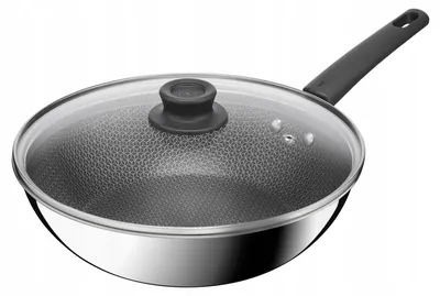 Imagen del producto de Wok con tapa TEFAL Power E3411655, 28 cm, apto para inducción, con revestimiento antiadherente