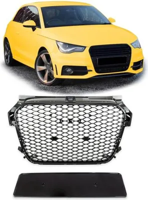 Immagine prodotto di Griglia anteriore a nido d'ape nera lucida Sport, compatibile con Audi A1 8X 2010-2015