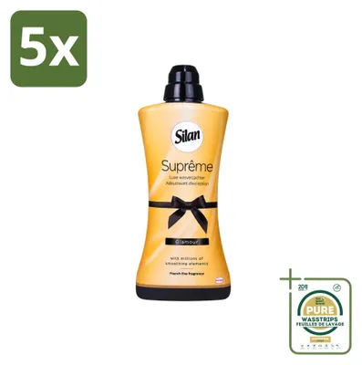 Produktbild von 5 x Silan Suprême Glamour Weichspüler - 1,2 l - Vorratspackung - 5 Stücke