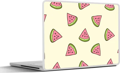 Produktbild von MuchoWow® Laptop Aufkleber Sticker Cover Design - Muster - Wassermelone 36.5x27.5 cm - Laptop-Sticker