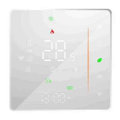 Produktbild von WiFi Smart termostat pro podlahové vytápění - týdenní programování, dotykové ovládání, mobilní aplikace a hlasové ovládání, kompatibilní s Alexou, 5A, bílý