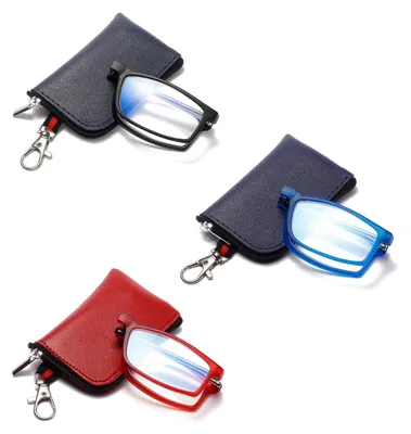 Imagen del producto de Gafas de lectura plegables, compactas y con llavero, +2.00 dioptrías, ideales para llevar ContiGo!