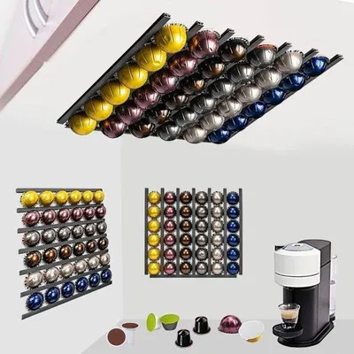 Produktbild von Famanu Kapselhalter für verschiedene Marken - Kapselspender für Kaffeekapseln - Halter (6 Streifen)