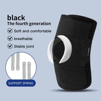 Produktbild von Kniebandage für Damen - AB003 Kniesleeve - Nylon - Dünn und gestrickt - Größe M - Schwarz