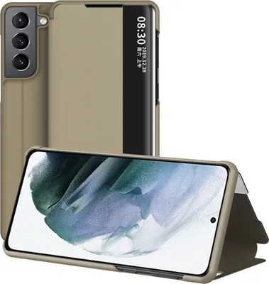Produktbild von König Design Hülle kompatibel mit Samsung Galaxy S22 5G Kunstleder Handyhülle - Handy Case Gold