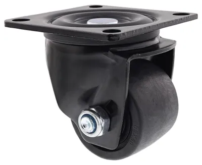 Image de ROULETTE DE CHARGE LOURDE WAGNER, NOIRE, Ø 65 mm, en acier et en plastique, avec roulement à billes, capacité de charge : 500 kg - 04696501
