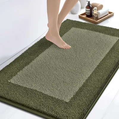Image de Tapis de bain 76 x 116 cm, antidérapant, lavable, pour la douche, la baignoire et le sol