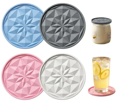 4 Silikondeckel für Joghurtbecher 500 g, 2-in-1, luftdicht