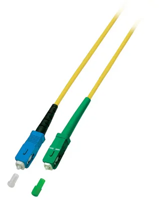 Image de Câble patch à fibres optiques Simplex SC-SC/APC G657.A2 -- 1m 3,0mm jaune 9/125µmm