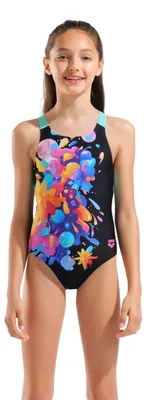 Produktbild von arena Badeanzug Painting V Back, Farbe:Schwarz, Kinder Größen:164