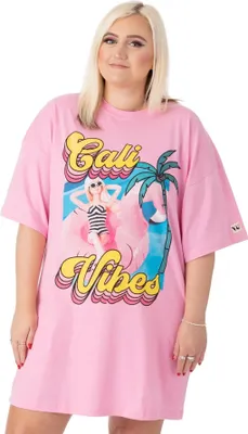 Produktbild von Barbie - Dámske tričkové šaty "Cali Vibes" NS6969 (L) (Pastelovo ružová)