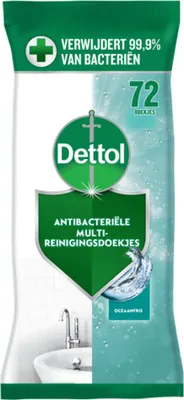 Image de Dettol - Ocean Fresh lingettes nettoyantes - Nettoyage antibactérien - 72 lingettes - 1 pièce