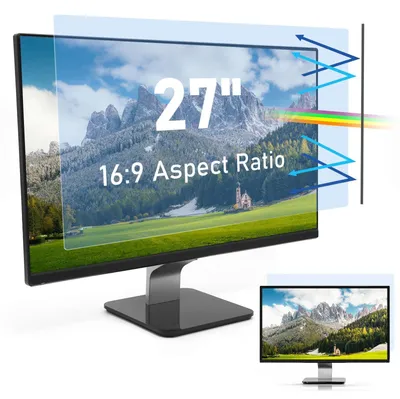 Imagen del producto de Protector de pantalla antirreflejos y anti-luz azul para monitor de 27 pulgadas