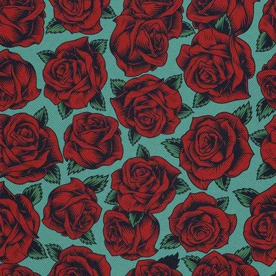 Imagen del producto de Mantel individual – Cubremesa repelente al agua – Protege la mesa – Diseño repelente al agua – 140 x 240 cm – Motivo: rosas rojas