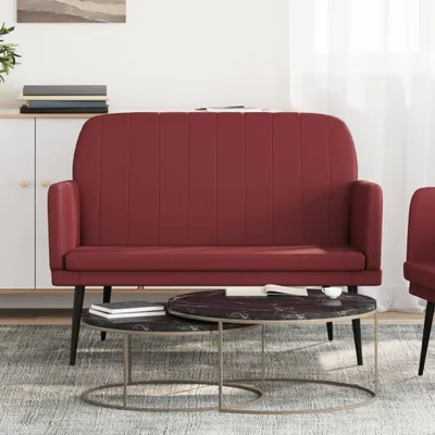 Productafbeelding van De Living Store zitbank, wijnrood, 107x80x81 cm, kunstleer