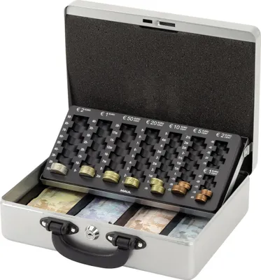 Imagen del producto de Cajón para billetes con sistema de conteo de euros, dimensiones: 30 x 24,5 x 9,3 cm