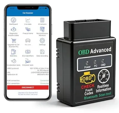 Immagine prodotto di Dispositivo di diagnostica OBD2 Bluetooth per auto, compatibile con veicoli a benzina e diesel