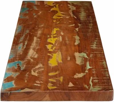 Produktbild von Rechteckige Tischplatte aus Altholz 160x30x3,8 cm - Rustikal für Esszimmer und Gewerbe