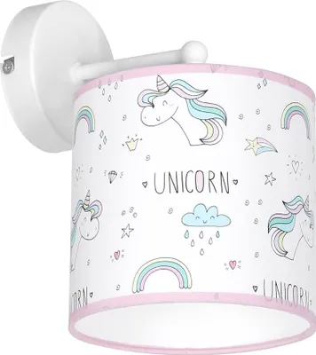Image de Applique murale UNICORN multicolore 1xE27x60W en tissu, dimensions : 23x15x21 cm, IP20, Milagro