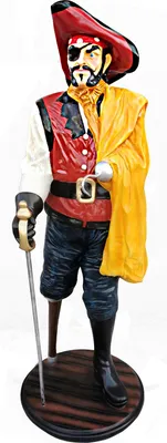 Image de Pirat Figure Statue Design Sculpture Décoration 185 cm Extérieur Abstrait Magasin Déco