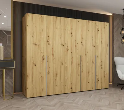 Obrázok produktu pre Šatníková skriňa 250 cm BETULA - dub artisan / kašmír