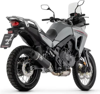 Zdjęcie produktu dla Wydech ARROW Indy Race Slip-On w kolorze ciemnego aluminium z zaślepką do Hondy XL 750 Transalp