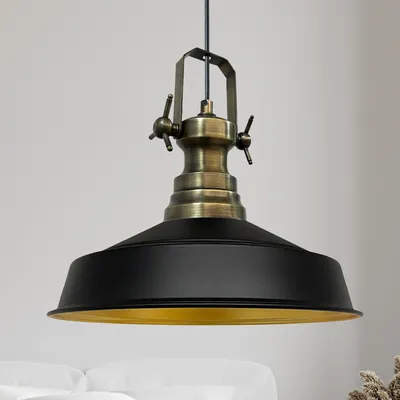 Produktbild von Hängelampe Industrial Asletl Pendelleuchte 40 cm - Schwarz