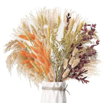 Trockenblumen-Bouquet, 110 Stück, Pampasgras, Boho-Stil, Herbstdeko