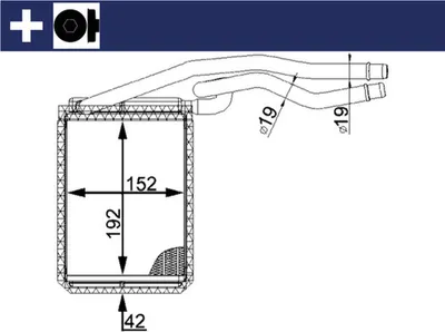 Obrázek produktu pro Výměník tepla interiéru MAHLE pro FORD FIESTA V