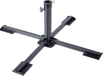 Produktbild von com-four® Sonnenschirmständer aus pulverbeschichtetem Stahl - klappbarer Schirmhalter - Schirmstütze für Garten, Balkon und Terrasse - faltbare Halterung für Sonnenschirme - Metall-Ständer