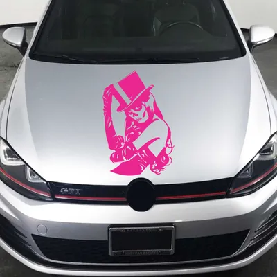 Produktbild von Aufkleber - Autoaufkleber "Skull Girl" Gothic 88cm x 60cm pink - Tuning Carystyling Heckscheibe Auto