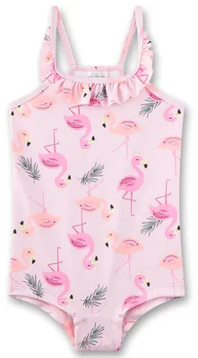 Produktbild von Sanetta Mädchen-Badeanzug rosa Flamingo Rüschen | Badeanzug Kinder