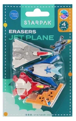 Immagine prodotto di Gomme per matite 4 pezzi blister aerei jet Starpak