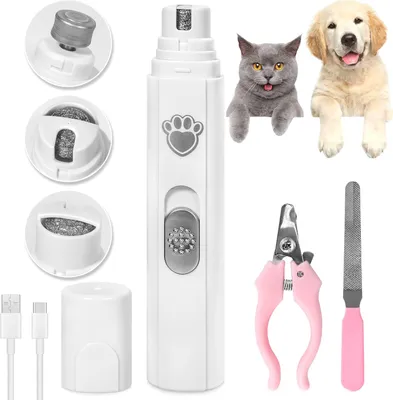 Produktbild von MODFU Krallenschleifer für Hunde 2 Geschwindigkeiten, leiser, leistungsstarker elektrischer Krallenschleifer für kleine, mittelgroße Hunde und Katzen
