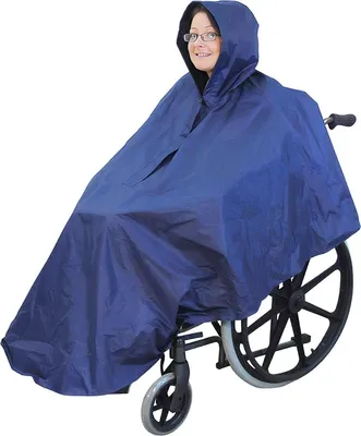 Produktbild von Reflektierender Hochglanz-Rollstuhl-Regenponcho, Regenmantel für Behinderte, Senioren-Mobilitätsroller, wasserdicht, Ganzkörper-Wind- und Regenschutz