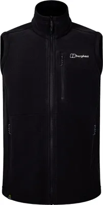 Schwarze Berghaus Polartec-Fleece Weste mit Stehkragen und Reißverschlusstaschen