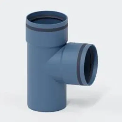 Produktbild von POLOPLAST Abzweig, DN125/125, POLO-KAL XS, PP-MD, Ø125mm, 87,5°, blau, 1 Stk.