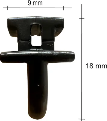 Produktbild von rewagi 100 Drehgleiter - Gardinenhaken für Steckhaken/Faltenhaken PIR – schwarz für Gardinenschiene, Gardinenleiste - Laufnut 5,8 – 6,3 mm