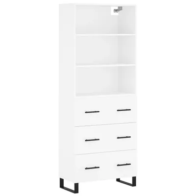 Immagine prodotto di Credenza Bianca 69,5x34x180 cm in Legno Multistrato