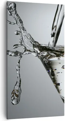 Produktbild von Bild auf Leinwand - Leinwandbild - Glas Wasser Mineralwasser Blasen - 55x100cm - Wand Bild - Wanddeko - Leinwanddruck - Bilder - Kunstdruck - Leinwand bilder - Wandkunst - PA55x100-0388