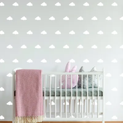 Obrázek produktu pro Decords, samolepky na zeď – sada 40 oblačků do dětského pokoje, 30 cm