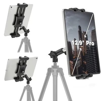 Immagine prodotto di Supporto per tablet robusto con treppiede e adattatore, dotato di braccio regolabile