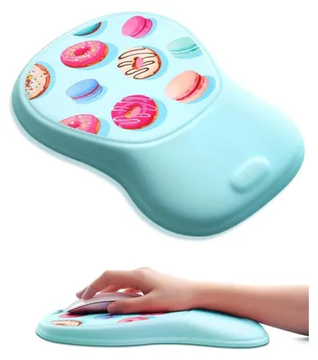 Immagine prodotto di Tappetino per mouse con motivo, dotato di poggiapolsi in gel, colore verde