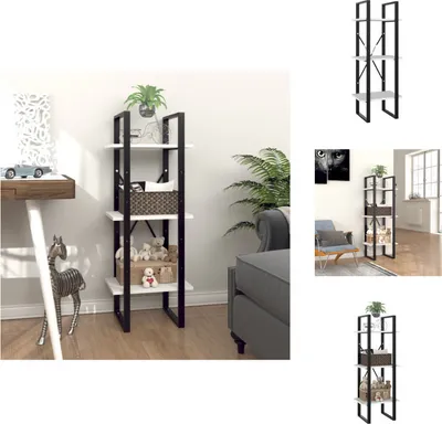 Produktbild von vidaXL Bücherregal 3 Fächer Weiß 40x30x105 cm Holzwerkstoff - Bücherregale & Bücherschränke