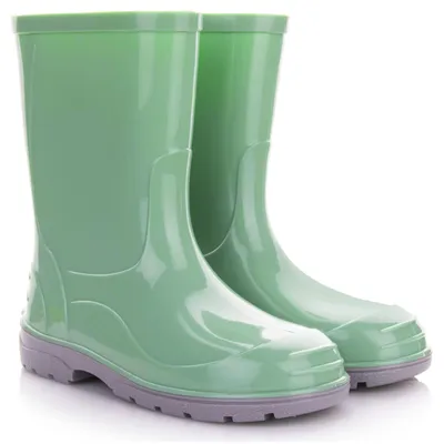 Produktbild von Uni Kinder Gummistiefel Regenstiefel  Regenschuhe mit Filzeinlage Regenstiefel  für Jungen und Mädchen Grün 26