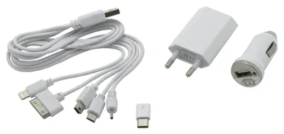 Immagine prodotto di Compass 07681 - Caricabatterie per telefono 230/12V 2,1A (Iphone, miniUSB, microUSB, USB-C)