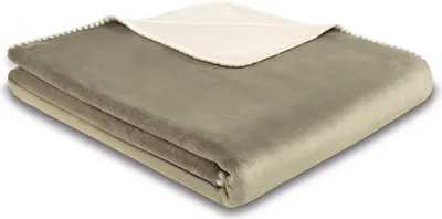 Produktbild von Biederlack Plaid mit Muschelsaum Soft&Cosy Farbe leaf Größe 150 x 200